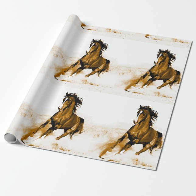 Papier Cadeau Cheval (Déroulé)