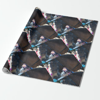 Papier Cadeau Cheval arabe Brown foncé portant des lunettes