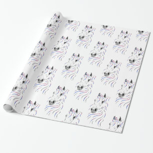 Papier Cadeau Cheval arabe élégant