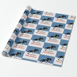 Papier Cadeau Cheval équestre de Noël