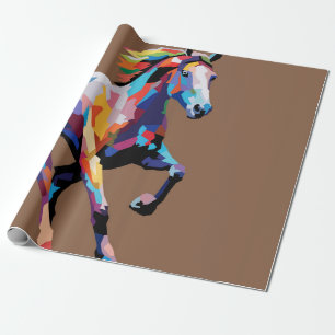 Papier Cadeau Cheval pop art