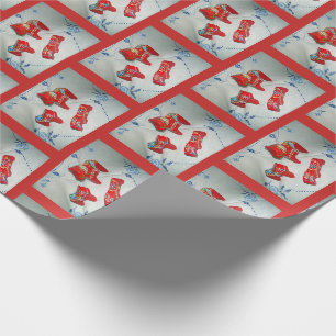 Papier Cadeau Chevaux Dala suédois