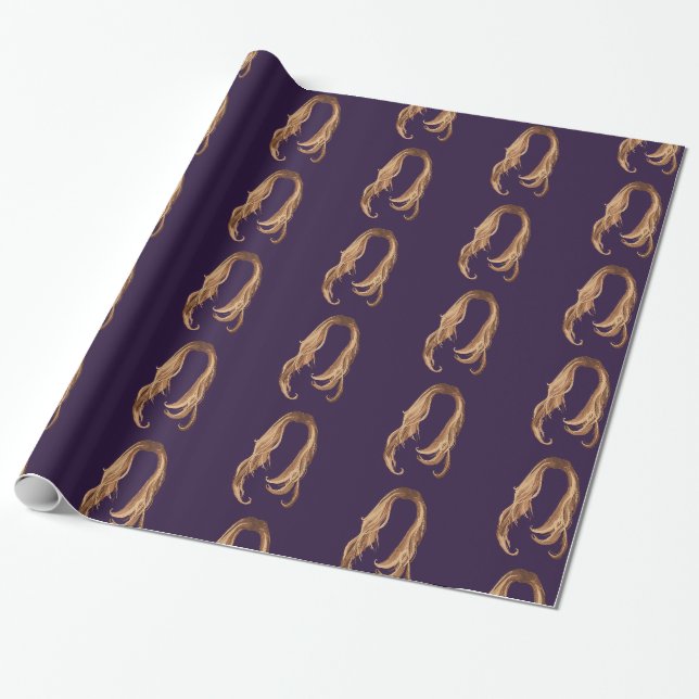 Papier Cadeau Cheveux blond (Déroulé)