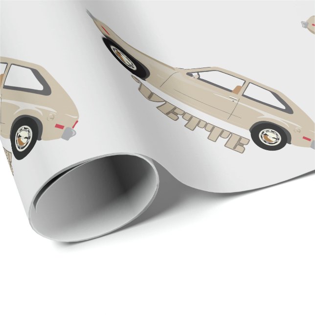 Papier Cadeau Chevrolet Chevette Vette voiture classique (Coin rond)