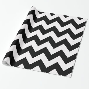 Papier Cadeau Chevron audacieux noir