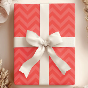 Papier Cadeau Chevron Zigzag Rouge