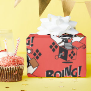 Papier Cadeau Chibi Harley-Quinn-In-A-Box Avec Marteau