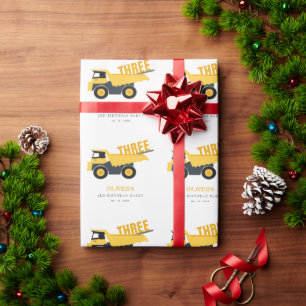 Papier Cadeau Chic Chauffage Camion À Tout Âge Anniversaire