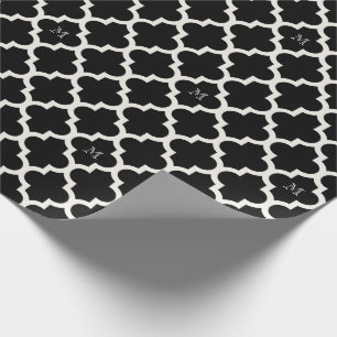 Papier Cadeau Chic chic marocain Quatrefoil Motif Monogramme