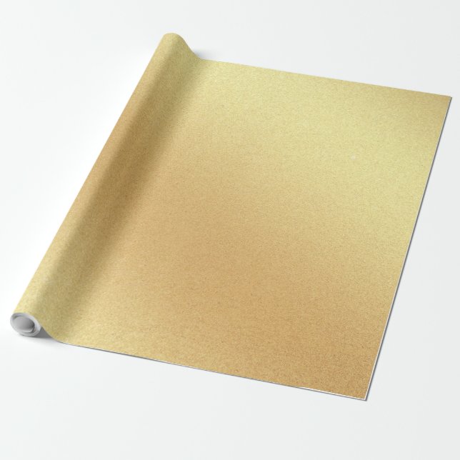 Papier Cadeau Chic Faux Gold Parties scintillant Élégant cadeau  (Déroulé)