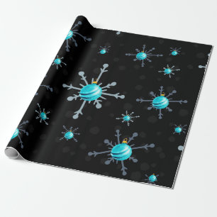 Papier Cadeau Chic Flèche de neige foncée Gem Ornements Envelopp