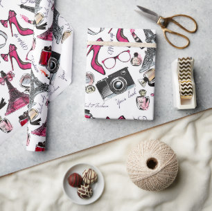 Papier Cadeau Chic Girly Paris