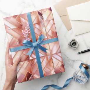 Papier Cadeau Chic Pink Rose Gold Abstrait