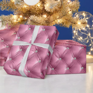 Papier Cadeau Chic rose doux et chaud Faux Velvet