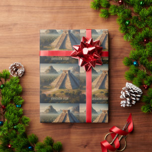 Papier Cadeau Chichén Itzá Yucatá Mexique Paysage Voyage