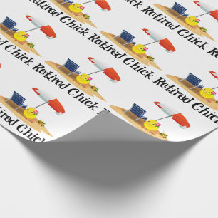 Papier Cadeau Chick à la retraite sur le papier d'enveloppement 