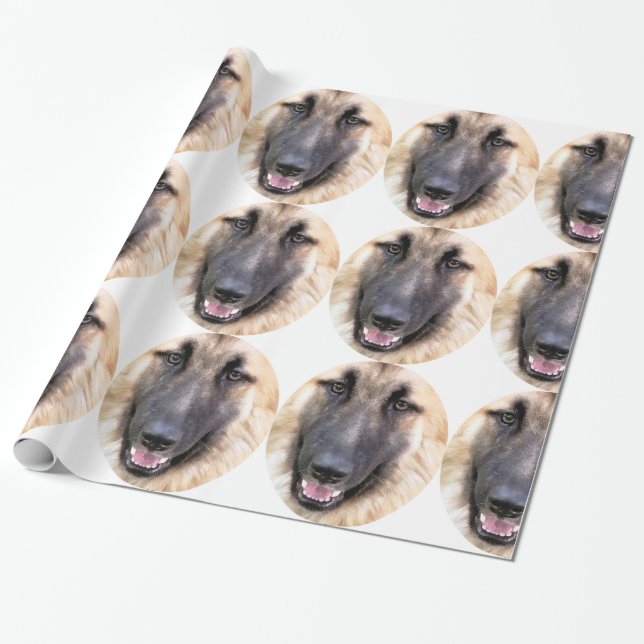 PAPIER CADEAU CHIEN ALLEMAND SHEPHERD (Déroulé)