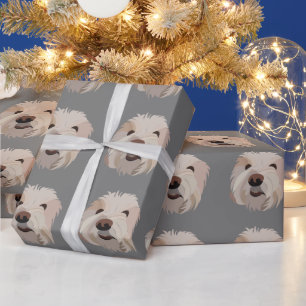 Papier Cadeau Chien Bichon Frise mignon Chien