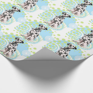 Papier Cadeau Chien de Dalmatie avec stéthoscope et lunettes