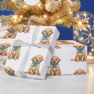 Papier Cadeau Chien de la journée de Pi avec symbole Pi   Bonne 