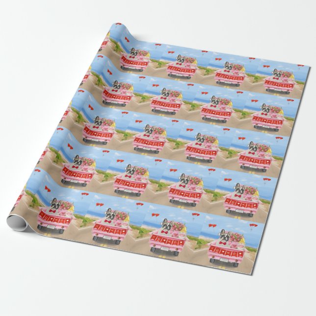 Papier Cadeau Chien de la Saint-Valentin (Déroulé)
