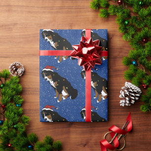 Papier Cadeau Chien de montagne bernois de Noël