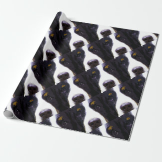 Papier Cadeau chien de montagne de Bernese pourpre moderne