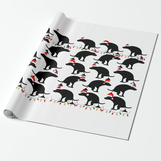 Papier Cadeau Chien de Noël (Déroulé)