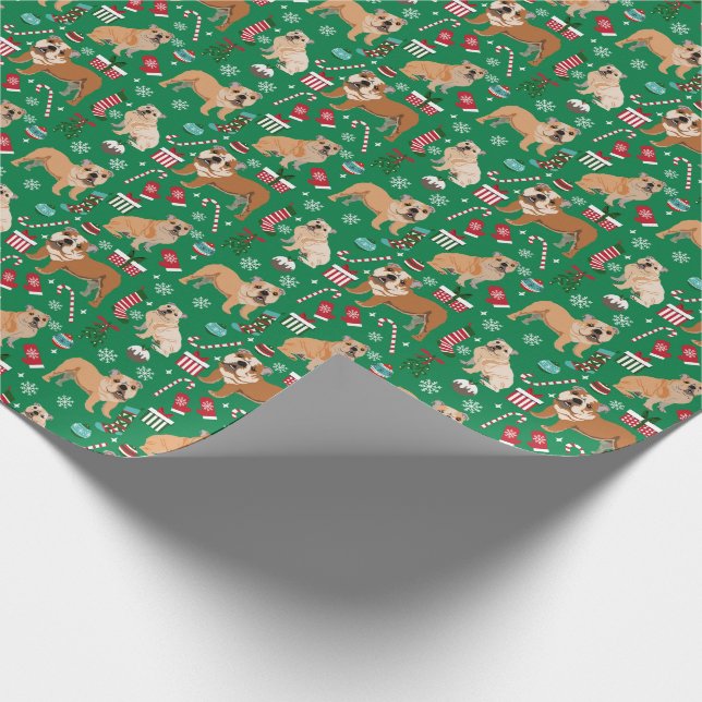 Papier Cadeau Chien de Noël (Coin)