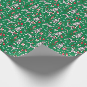Papier Cadeau Chien de Noël de Dalmatie