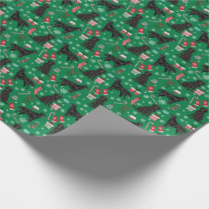 Papier Cadeau Chien de noël de l'extracteur à revêtement plat
