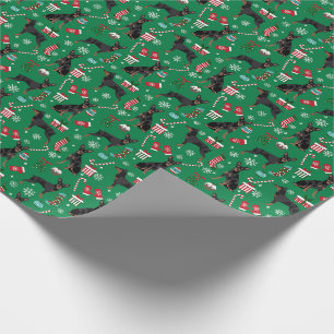 Papier Cadeau Chien de noël de Min Pin