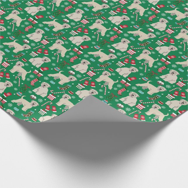 Papier Cadeau Chien de Noël irlandais de Wheer Terrier (Coin)