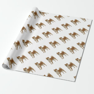 Papier Cadeau Chien de Shiba Inu