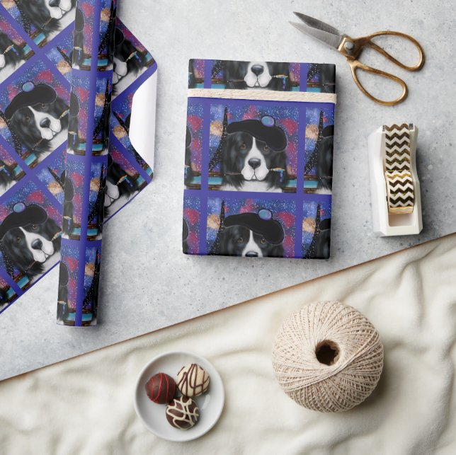 Papier Cadeau Chien de Terre-Neuve (Artisanat)