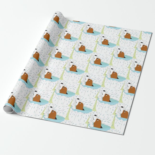 Papier Cadeau chien de toilette (Déroulé)