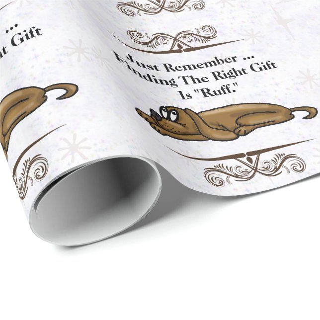 Papier Cadeau Chien épuisé N'importe quel enveloppement cadeau d (Coin rond)