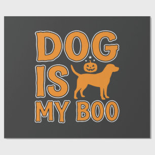 Papier Cadeau Chien Est Mon Boo Halloween Chien