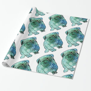 Papier Cadeau Chien Français Bulldog Papier à envelopper brillan