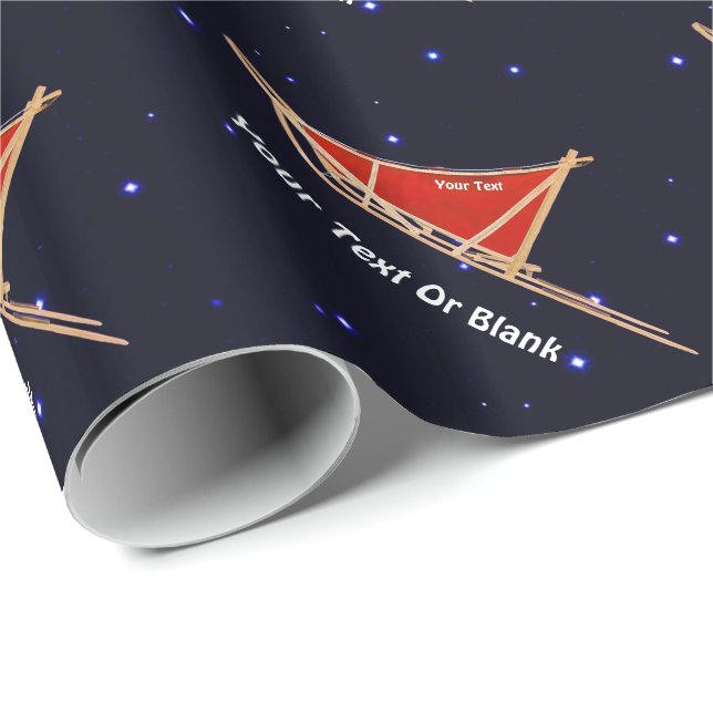 Papier Cadeau Chien Sur Étoiles (Coin rond)
