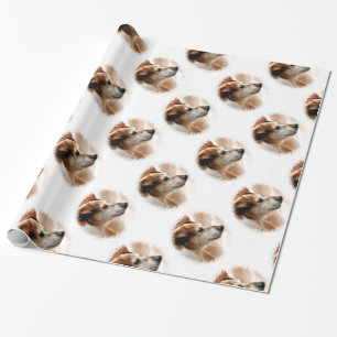 PAPIER CADEAU CHIEN TERRIER JACK RUSSELL