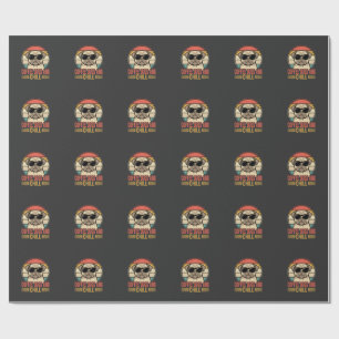 Papier Cadeau Chiens de café et Pug Rétro Chill