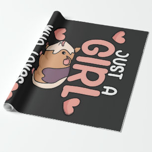 Papier Cadeau Chiens de Guinée   Fille qui aime les cochons de G