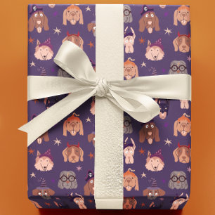 Papier Cadeau Chiens d'Halloween en costume