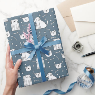 Papier Cadeau Chiens Doodle Joy