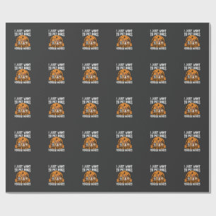 Papier Cadeau Chiens drôles d'Halloween Vecteur de films d'horre