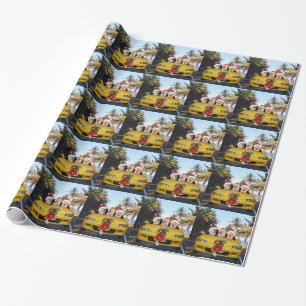 Papier Cadeau Chiens/laboratoires dans des casquettes