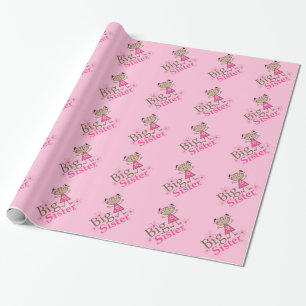 Papier Cadeau Chiffre mignon fille ethnique de bâton de grande