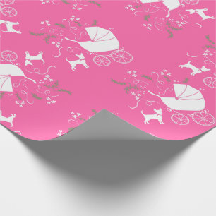 Papier Cadeau Chihuahua Baby shower Chien Chien Chien Chien Rose