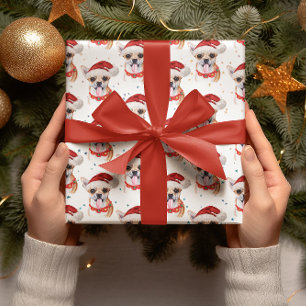 Papier Cadeau Chihuahua Noël Watercolor Chig se reproduit